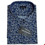 Mechmoto SS Cotton Stretch Shirt Geo Print - blue print
